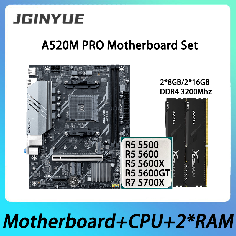 Ddr4 3200Mhz - JGINYUE A520M PRO マザーボードキット、AMD Ryzen 5000シリーズCPUと2*DDR4