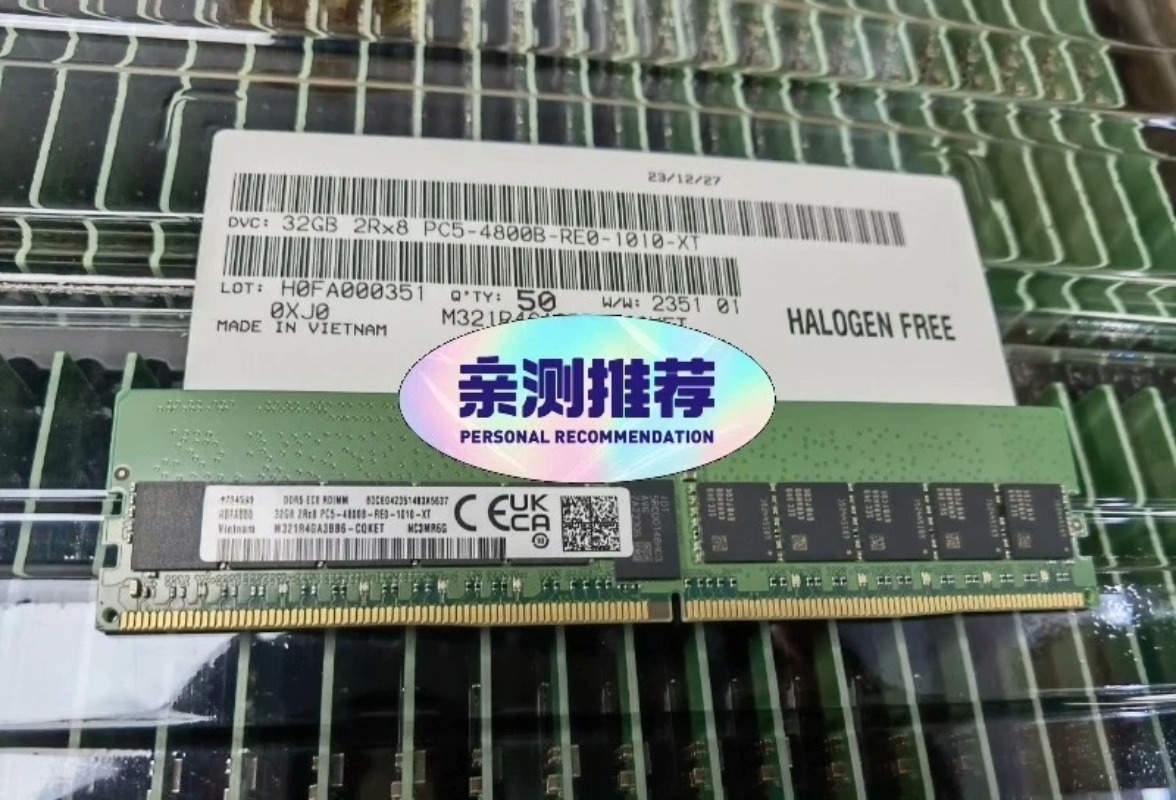 Ecc Ram Server - 互換性のあるサムスン製32GB DDR5 2Rx8サーバーRAM - PC5-4800B、データセンター再生品、4800MHz ECC登録済み