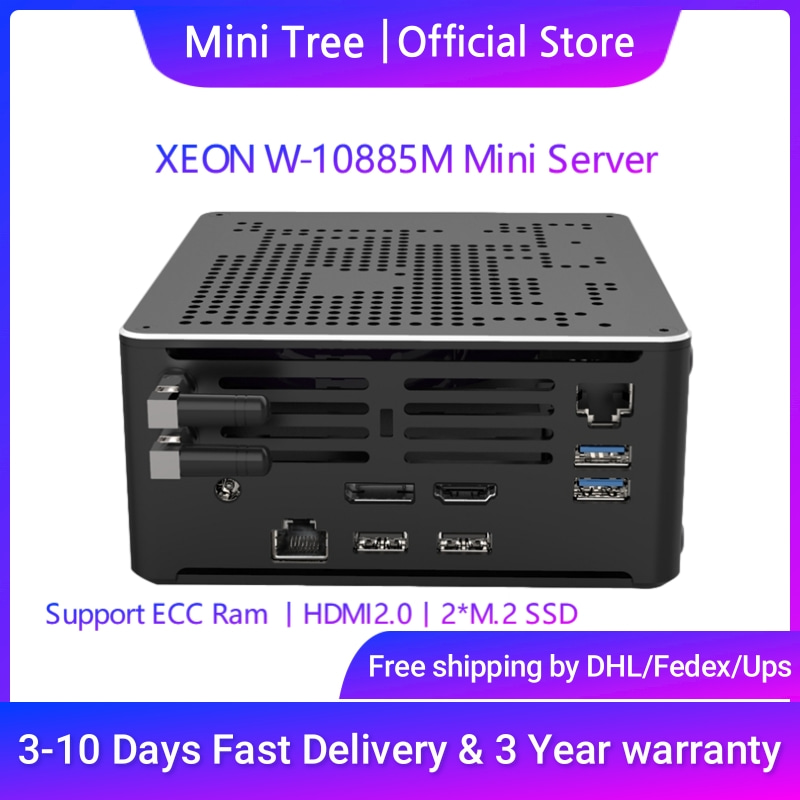 Ecc Ram Server - Intel-Mini Gaming PC,xeon,W-10885M,ecc ram,win11,2 x ddr4,nvme,2lans,オフィス,ゲーマー,デスクトップコンピューター,Webサーバー,ホスト,hd,dp,2186m