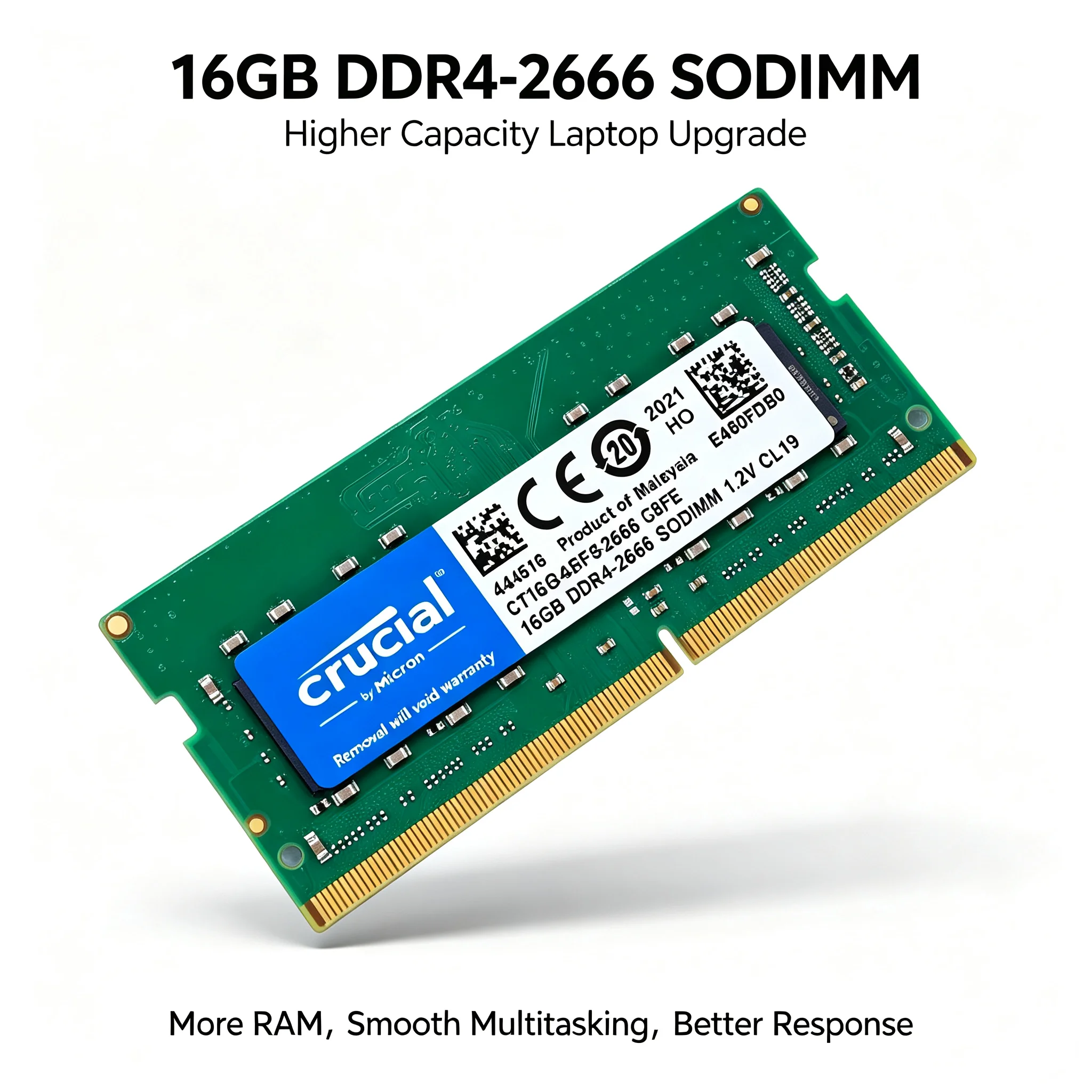 Crucial DDR4ノートパソコン用RAM 16GB 2 - Sodimm Ddr4 のレビューと価格